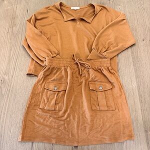 Copper Key Terracotta sweater and skirt set